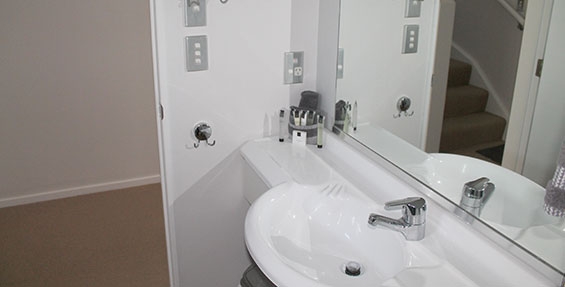 bathroom of deluxe one-bedroom suite